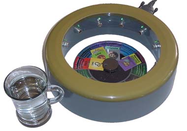 orgonite ring chi generator atg 12 with water bottle and module